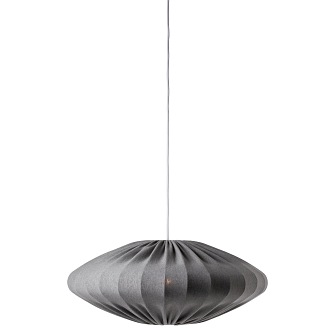 zdjęcie Eliptyczny abażur wiszący Ellipse szary 65cm
